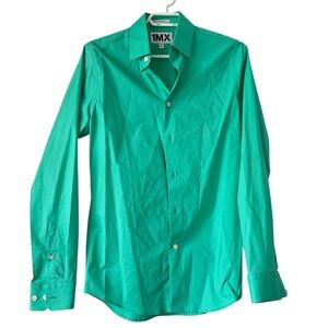 EXPRESS 1MX extra Slim Fit Men’s Dress Shirt Bright Green Size M